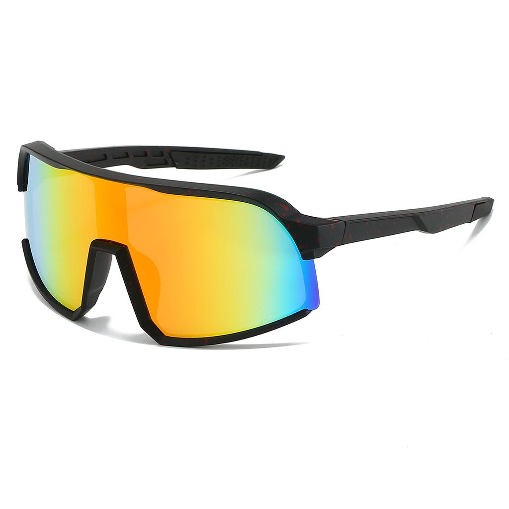 Übergroße Sportbrille Herren Neu in Punk Spiegel Outdoor Radfahren Sonnenbrille Trendiges Design Winddicht Anti-UV Wanderbrille