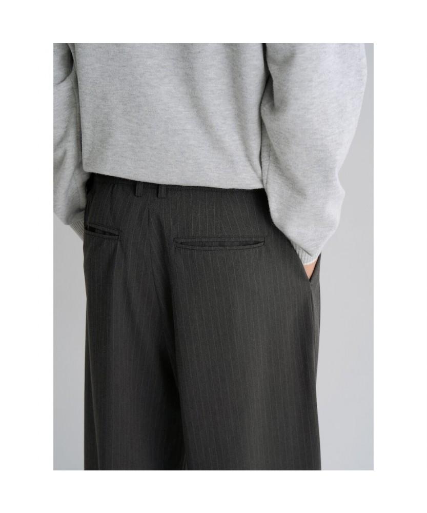 8seconds Pinstripe Wide Slacks Ash