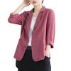 Chaqueta de Algodón Lino Hombres Mujeres Holgada Verano Primavera Casual Moda Camisa Protector Solar