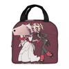 Charlie And Vaggie Valentines Hazbin Hotels Insulated Lunch Bag for School Cooler Thermal Food Box Tote Lunch Boxes Container