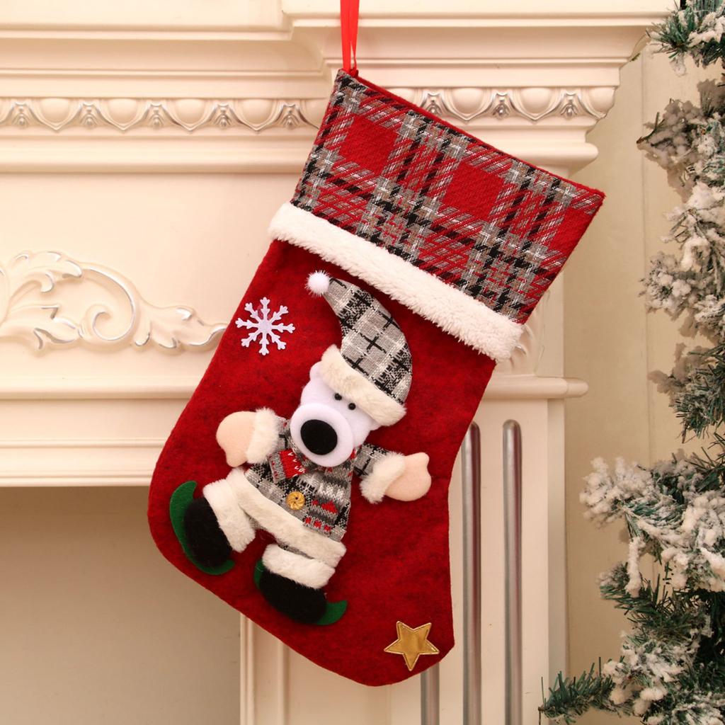 Christmas Atmosphere Decoration Santa Christmas Stocking Gift Bag Candy Bag