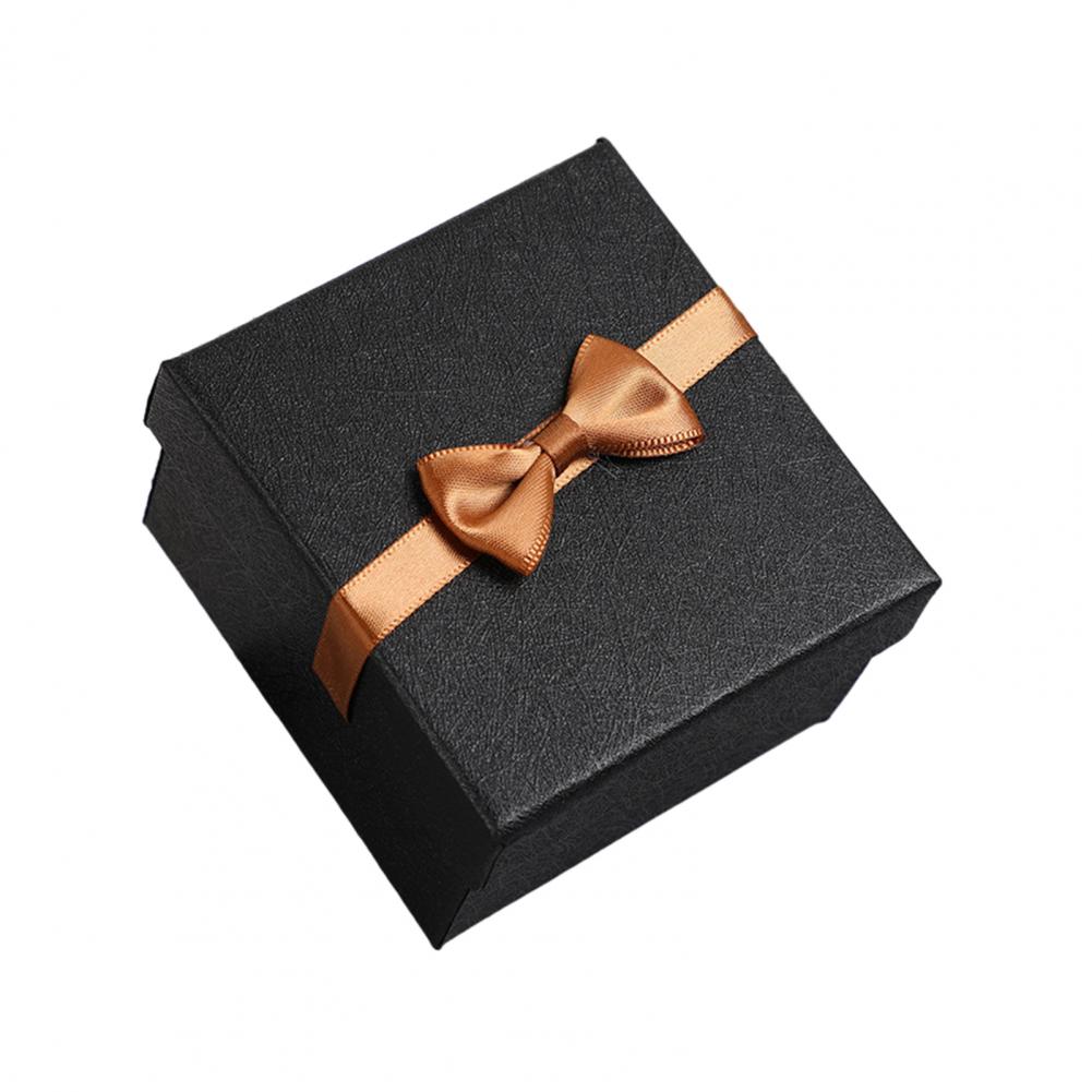 Presentförpackning med bandrosett och kudde Alla hjärtans dag Brudtärna Bröllop Födelsedagspresent Inslagning med lock Bärbar smyckespåse
