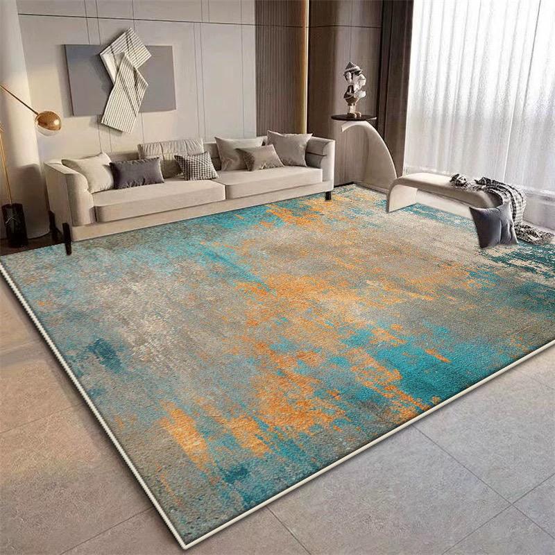 Orange Large Area Carpets for Living Room Modern Abstract Decoration Sofa Bedroom Rug Bathroom Cloakroom Non-slip Door Mat Floor