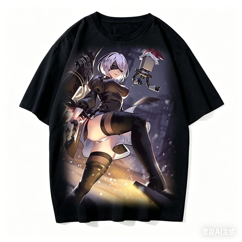 Nier Automata Cotton T-shirt personality Clothes New Model Anime Tshirt Yearround clothing Streetwear Oversized Unisex Couples