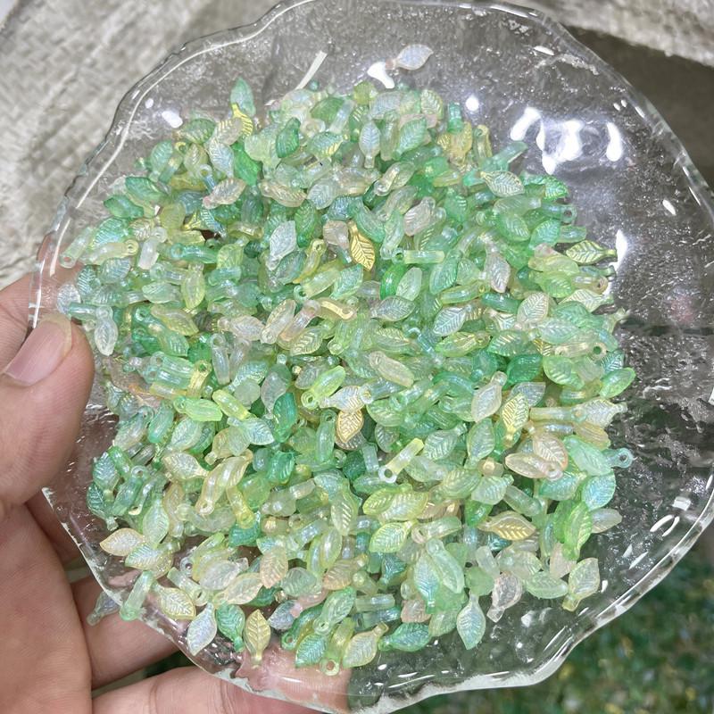 Acrylic Mini Grape Leaf Beaded String for DIY Jewelry Making: Bracelets & Necklaces