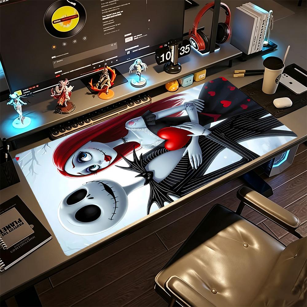 Jack Skellington Gaming Mouse Pad Desk Mouse Pad Study Desk Mat Non-Slip Rubber Base Office and Gaming Desk Decoration