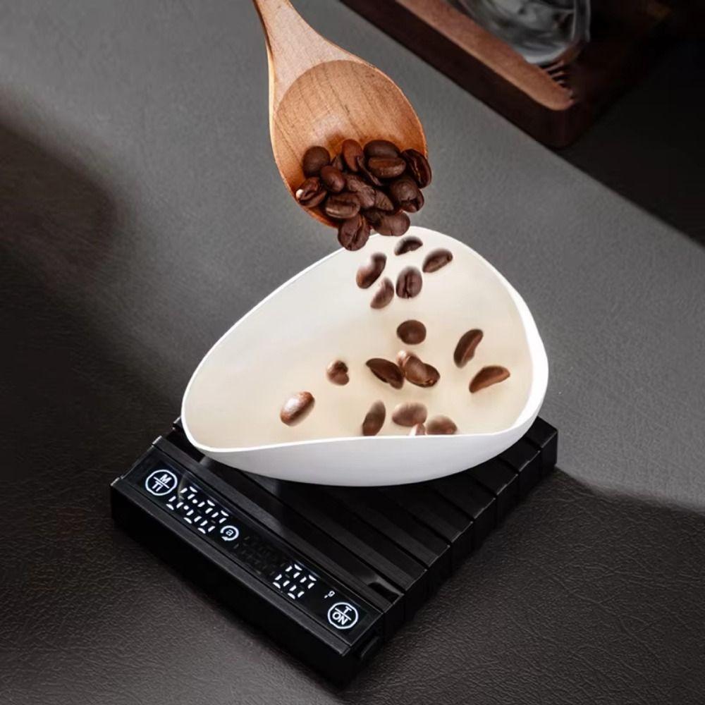 304 Stainless Steel Coffee Bean Weighing Tray Easy To Clean Coffee Dosing Plate Kitchen