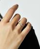 Helene Jewelry 14K Cotton Flower Cubic Clover Chain Gold Ring (Type A)