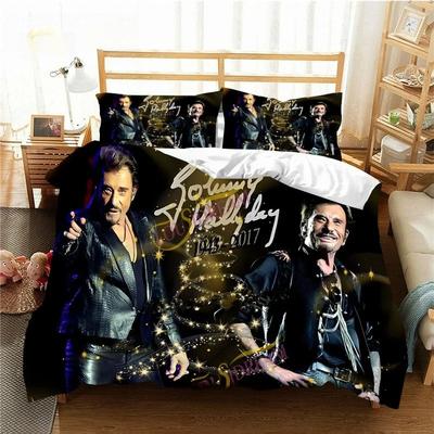 Frankrijk Rockzanger J-Johnny H-Hallyday Beddengoed Set Eenpersoons Tweepersoons Volledig Queensize Kingsize Bed Set Volwassen Kind Slaapkamer Dekbedovertrek Sets