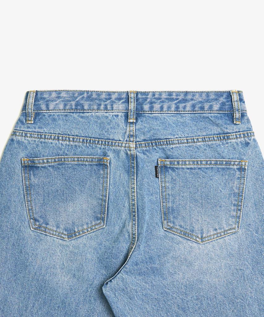 TOFFEE Wide Denim Pants (Light Blue)