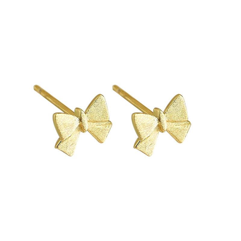 Cute Bow Stud Earrings for Women Sweet Girl Heart Student Party Prevention Earrings