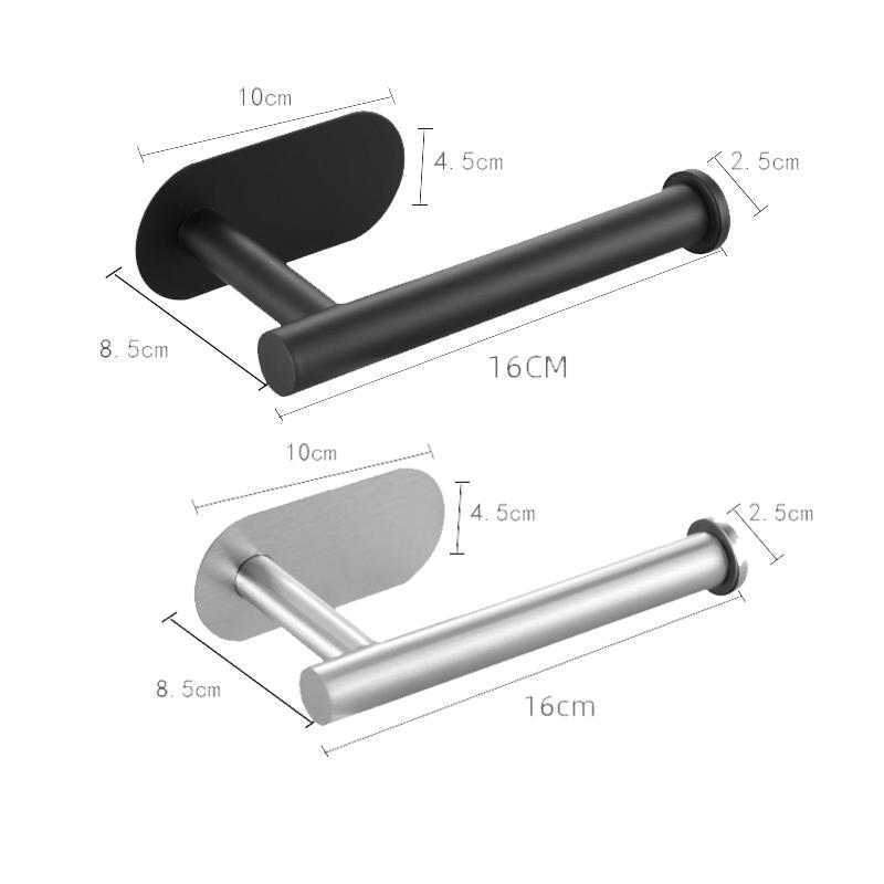 Self Adhesive Toilet Paper Towel Holder Stainless Steel Wall Mount No Punching Tissue Towel Roll Dispenser for Bathroom Kitchen