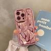 Luxury Glossy Laser Meteorite Texture Plating Case For iPhone 11 12 13 14 15 16 Pro Max XS XR 7 8 Plus  Fashion Shockproof Cover