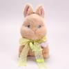 Plush Snowball Bunny Handheld Stress Relief Toy With Glasses For Kids And Adults