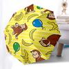 Curious George, Bananas Automatic Opening and Closing, 8 rib Structure Portable Umbrella, Suitable for Men and Women in All Seasons  Perfect