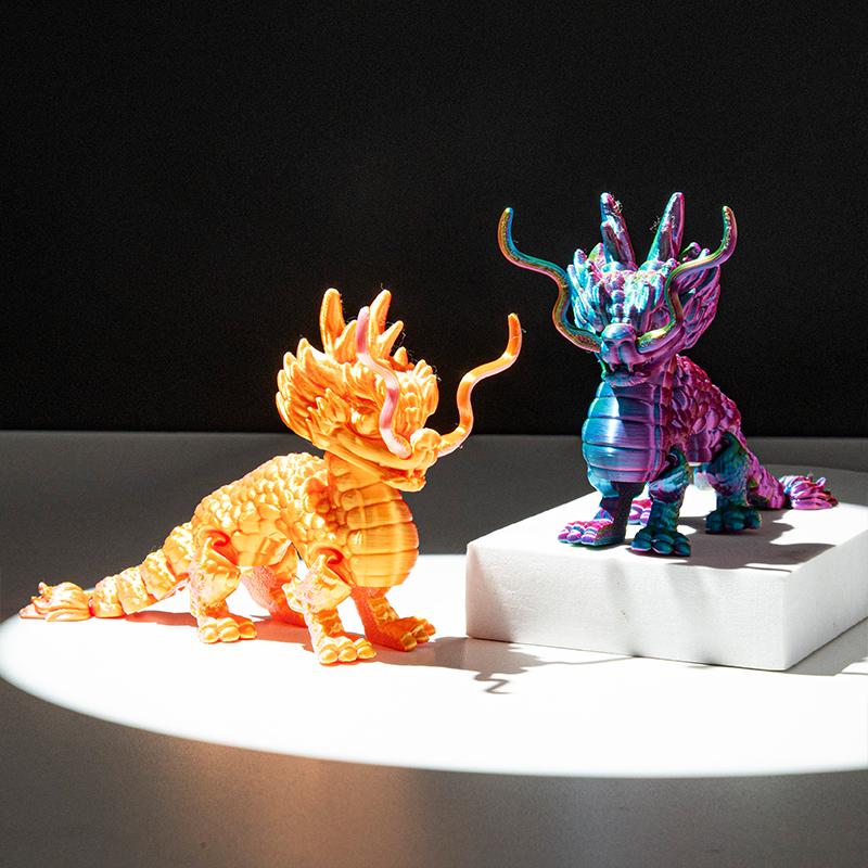 3D-Druck Kirin Beast Chinesischer Drache Glücksbringer Dekoratives Ornament 3D-gedruckte Figuren Spielzeug Desktop-Dekoration Puppe Handwerk Geschenk