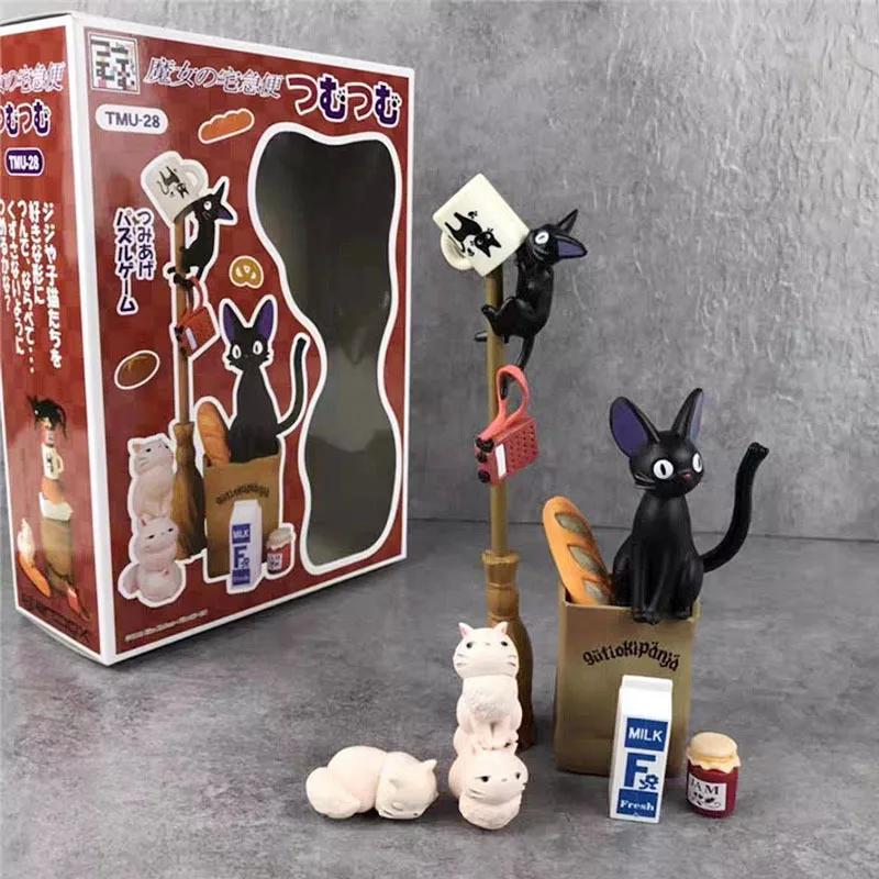 Totoro Impilabile Figure Carine Inclusi Piccolo Totoro Sprite della Polvere Bambola Carina Modello da Collezione Giocattolo Decorazione per la Casa Regalo per Fan Anime Compleanno dei Bambini