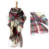 Spring Autumn Winter Imitation Cashmere Double-sided Colorful Plaid Triangle Scarf Women's Neck Shawl