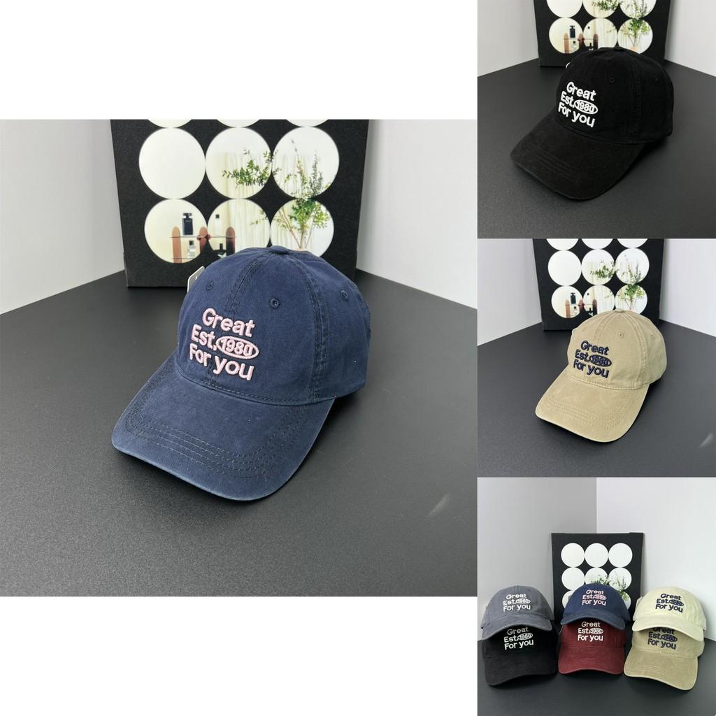 Unisex Cotton Baseball Cap With Embroidered Letters For Casual Sun Protection