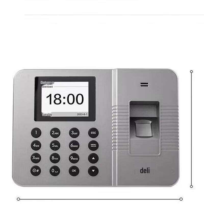 

Deli Fingerprint Time Attendance Machine CN plug (adapter included)