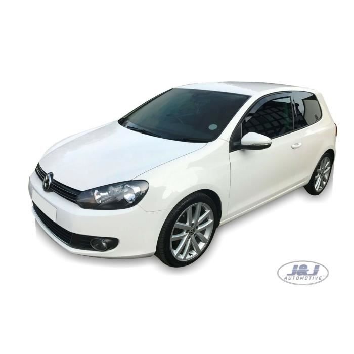 Déflecteurs d'air - J&J AUTOMOTIVE - Volkswagen Golf 6 - Fumé - Acrylique renforcé - Installation facile