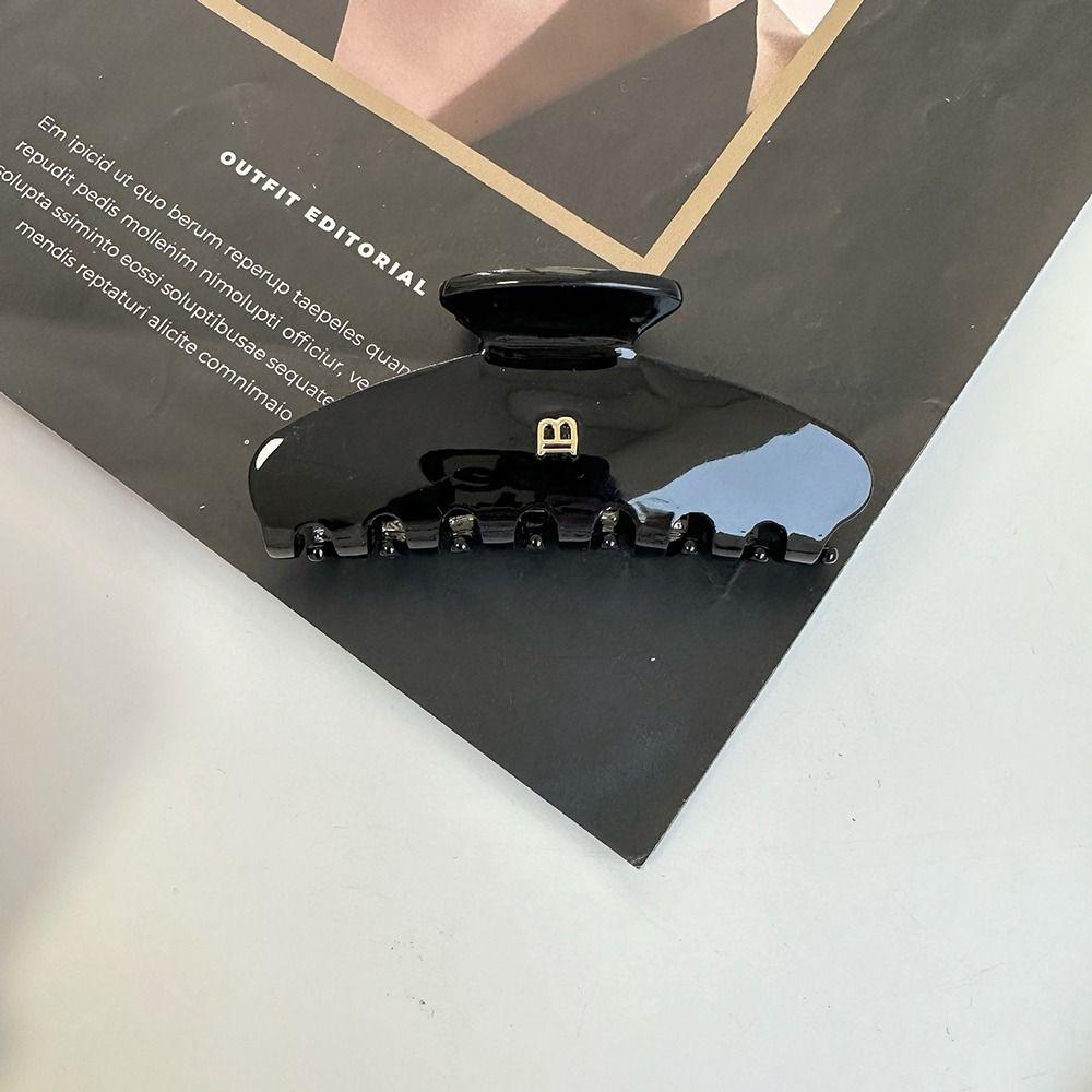 

Для женщин большие аксессуары для волос женские заколки для волос буква B коготь для волос в корейском стиле зажим для краба чёрный