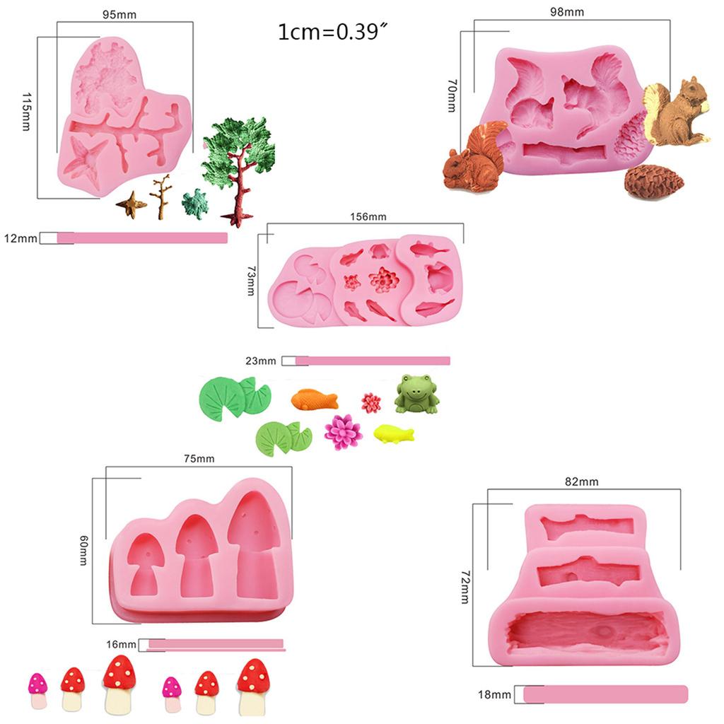 Fondant Chocolate Mould Branch/Squirrels Silicones Molds Resins Decoration Handmade Soaps Molds Cake Making Supplies Enduring