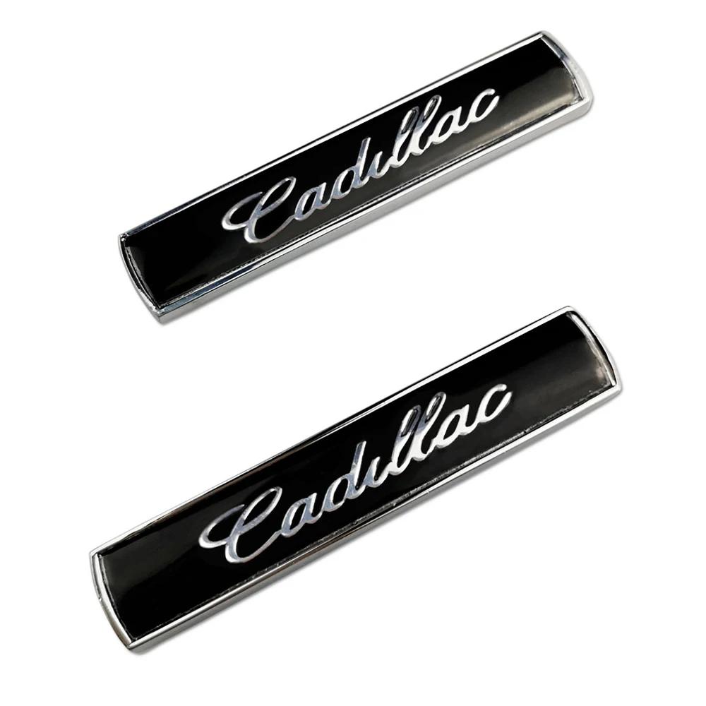 2ks Kovová boční nálepka emblém blatníku auta Zadní znak kufru pro Cadillac ATS BLS CT4 CTS STS XLR XT4 XTS Escalade Deville DTS