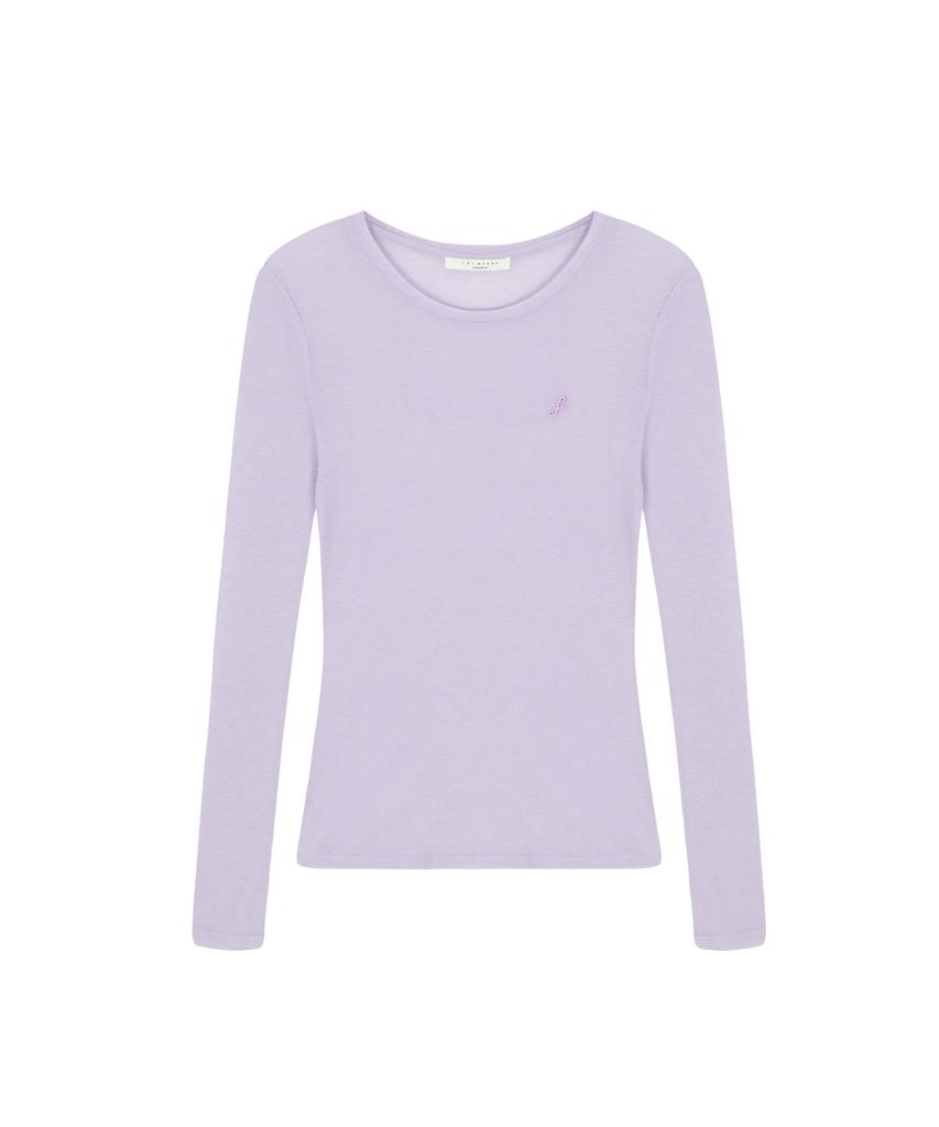 LEI AVERY Wool Tencel T-Shirt (Purple)
