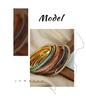 Multicolor Zircon Gold-Plated Titanium Steel Elastic Bracelet