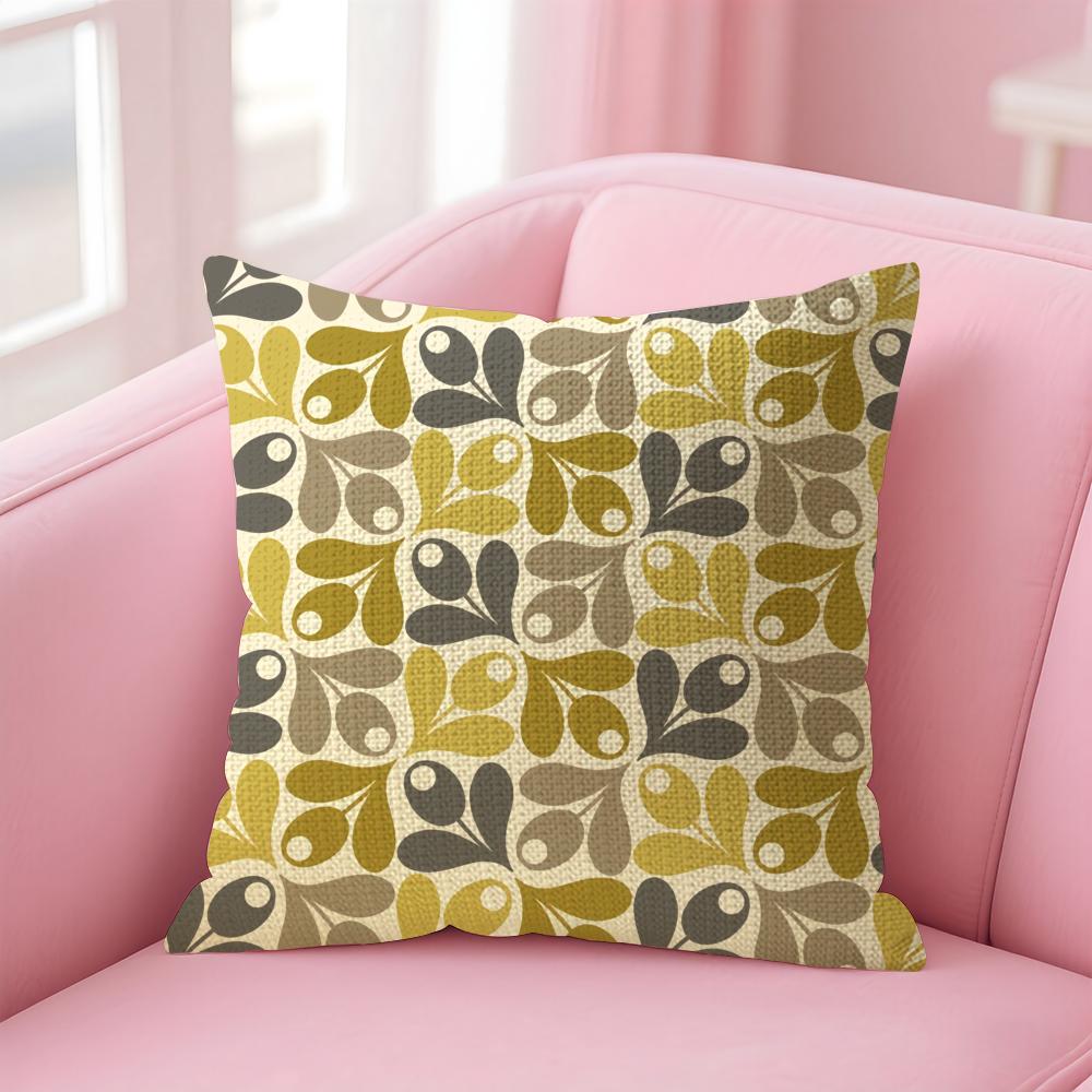 Luxury OOrla Kiely Cushion Cover Natural Linen Pillow Case DoubleSided Print Decorative Sofa Pillowcase Home Decor Gift