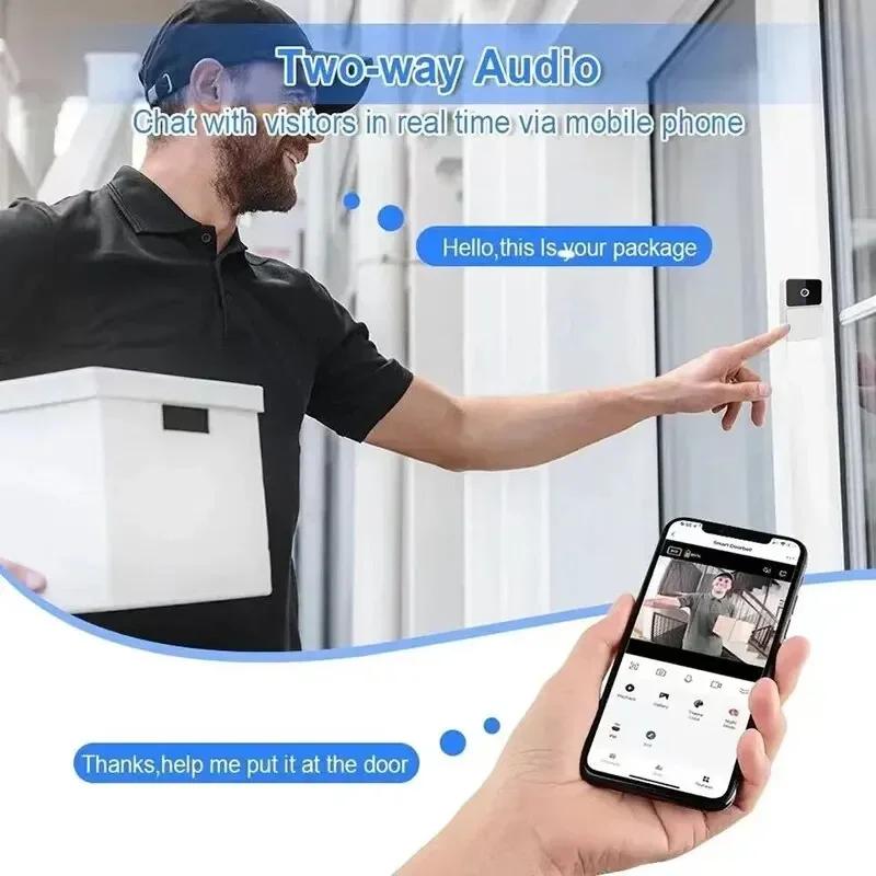 Wireless Video Doorbell Camera Intercom Smart WiFi Doorbell Remote Home Security System for Easy Communication