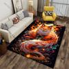 Mystical fiery fox spirit carpet Yoga living room room decor children's crawling mat doormat area rug games mat