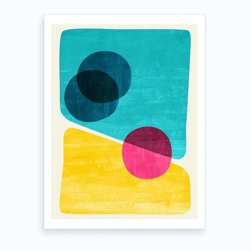 Kolorowe Abstrakcyjne Geometria Płótno Sztuka Malarstwo Macron Nowoczesny Nordycki Plakaty Wydruki Obraz na Ścianę do Salonu Wystrój Domu