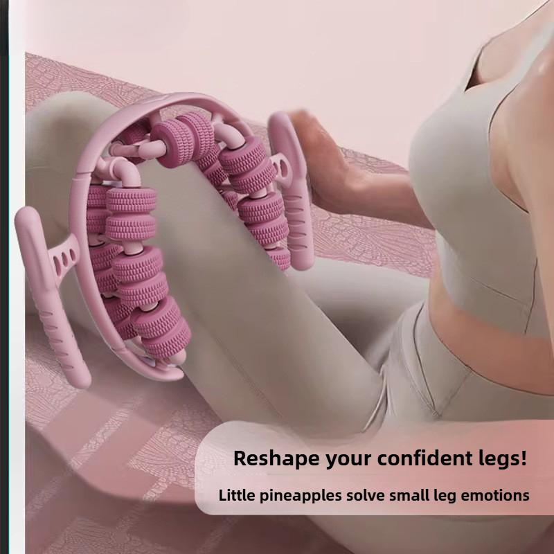 360° Massage Roller Dual Row Leg Slimming Clamp Hand Massager Simulator For Waist Leg Arm Buttocks Muscle Relaxation Health Care