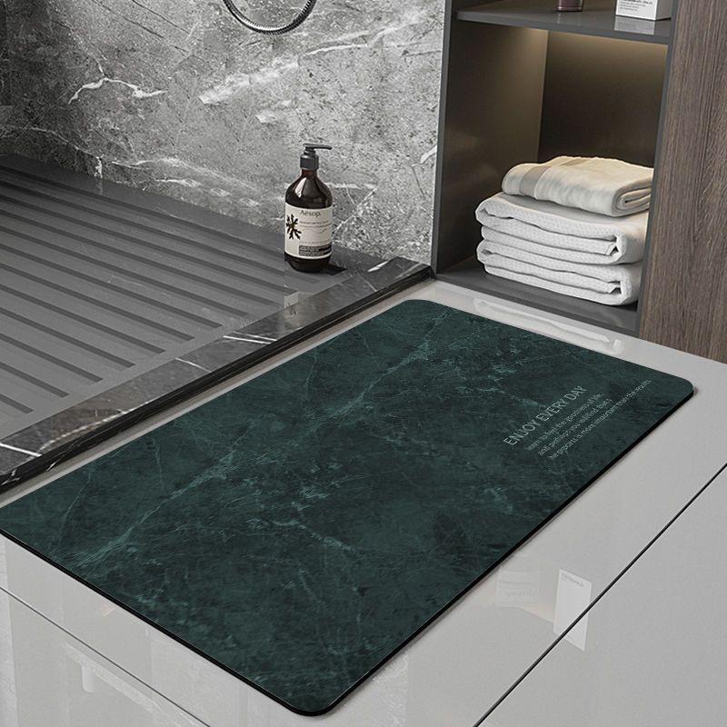 Coussin en terre de diatomée absorbant pour toilettes, salle de bain, tapis de pied antidérapant, tapis de porte à séchage rapide pour toilettes, peut être frotté, ménager simple