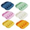 Silicone Taco Holder Reusable Taco Plates with 4 Dividers And Handle Dishwasher Microwave Oven Safe Taco Serving Tray