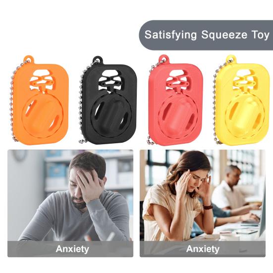 3D Printed Switch Fidget Toy, Stress Relief Rotatable Switch Toy with Ball Chain, Pocket Size Decompression Tool for Home Office