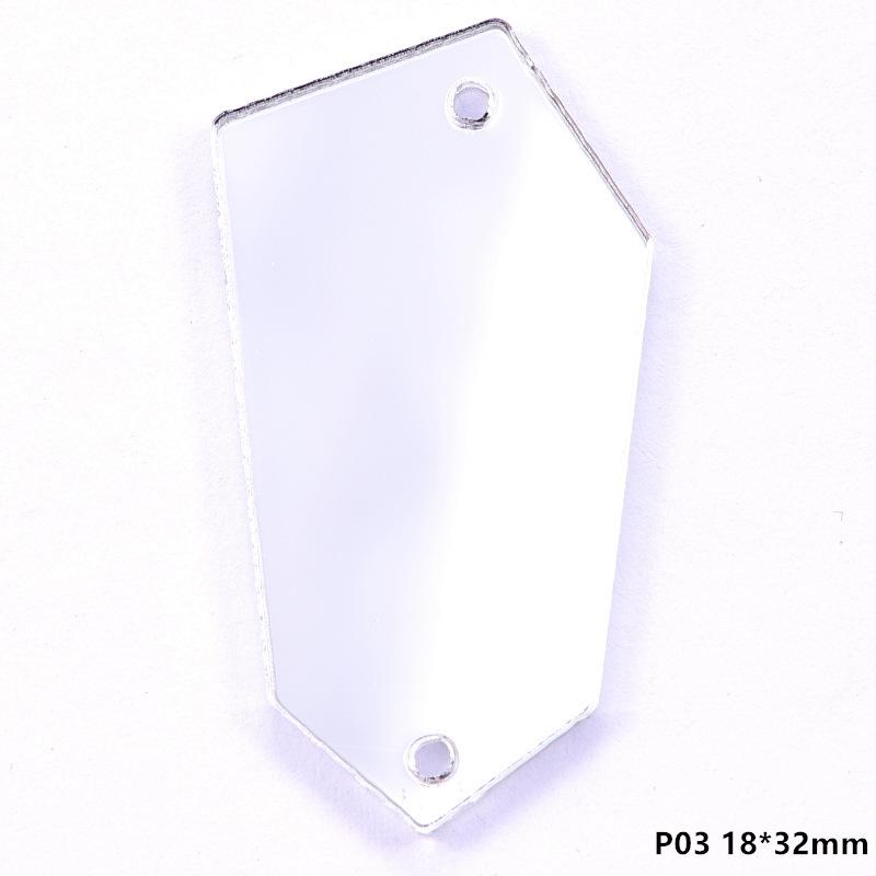 Acrylic Hand Seam Drill, Flat Bottom Special-Shaped Mirror Diy Clothing Decoration Jewelry Mirror Accessories Seam Drill