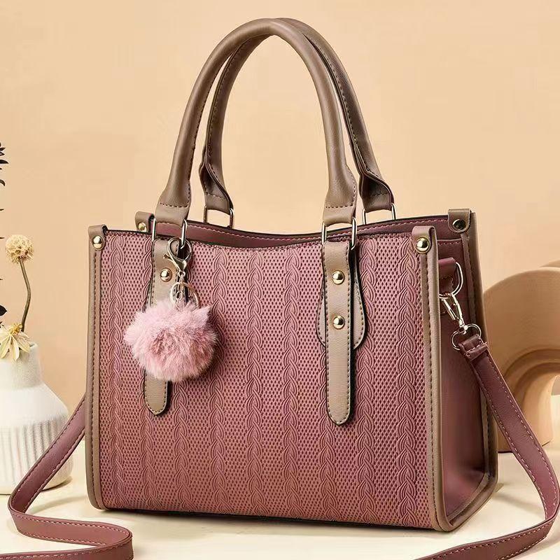 Large Capacity Single Shoulder Crossbody Bag Female Bag Foreign Style Handbag New Fashion Striped Texture Korean Multi-layer