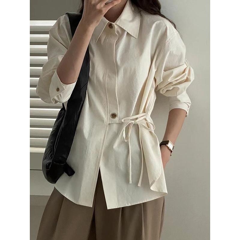 Spring Women's Casual Elegant Lace Print Blouse Polyester Spandex Floral Print Long Sleeve Round Neck Regular Sleeve Shirt