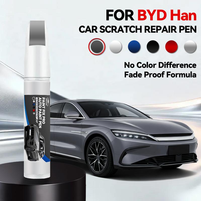 For BYD Han Drive Paint Repair Brush Touch Up Scratch Remover DIY Auto Accessories Black White