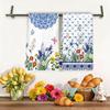 2pcs Wildflowers Lavender Kitchen Towels Spring Summer Floral Hand Towels Flowers Home Dish Towels for Kitchen Bathroom Decor