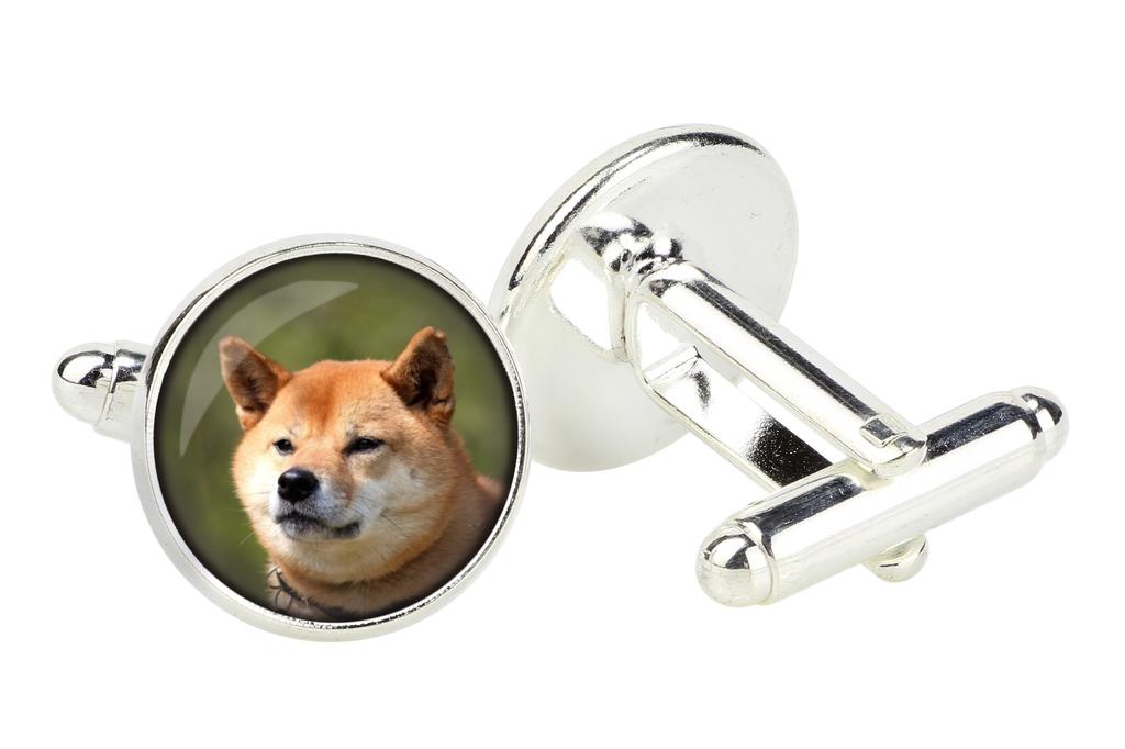 Shiba Inu, Japanese Small Size Dog, Japanese Brushwood Dog - cufflinks, a shirt accessory, a shirt pendant from the Art-Dog brand
