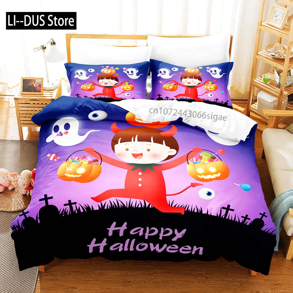 

Comforter Pink Cute Halloween Bedding Set Featuring Jackolanterns Ghosts Wizard Hats Skulls Ignite The Spirit Of The Season Comforter (quilt)-EU Single(135*200cm)3pcs