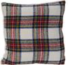 Poduszka dekoracyjna w kratę 45x45cm z miękkim tyłem sherpa 3 kolory 1 szt.