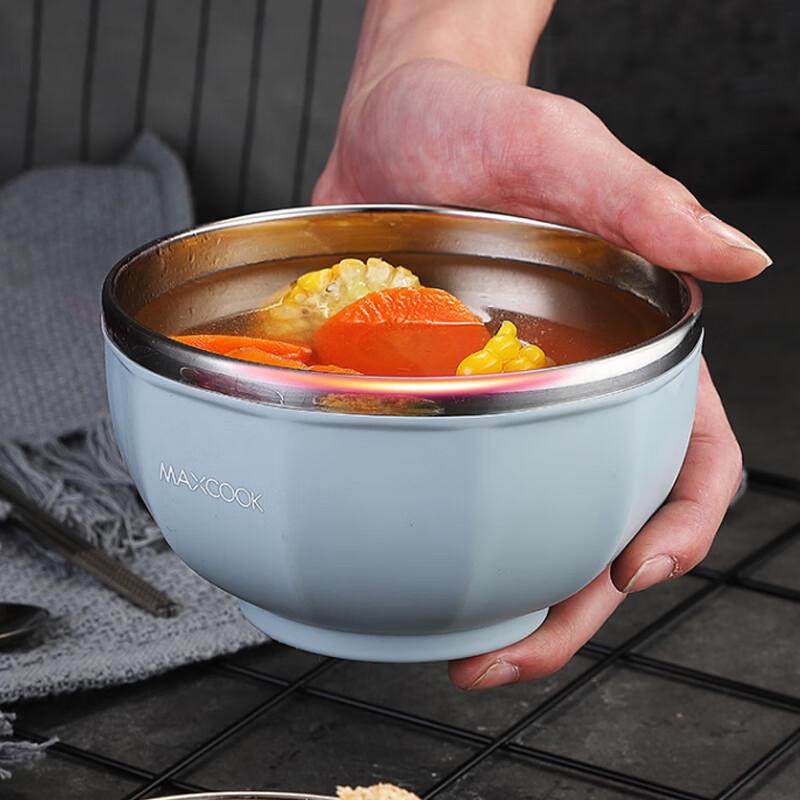 MAXCOOK 304 Stainless Steel Colorful Bowl 3-Piece Set