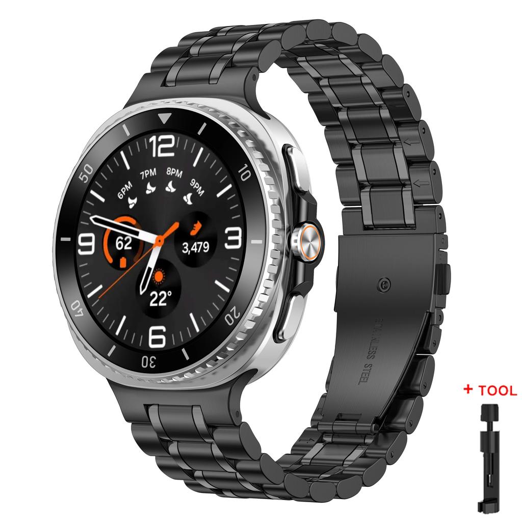 Metal Straps for Samsung Galaxy Watch 8/8 Classic 40mm 44mm 46mm Stainless Steel Wrist Link Bracelet Correa Galaxy Watch 8 Bands