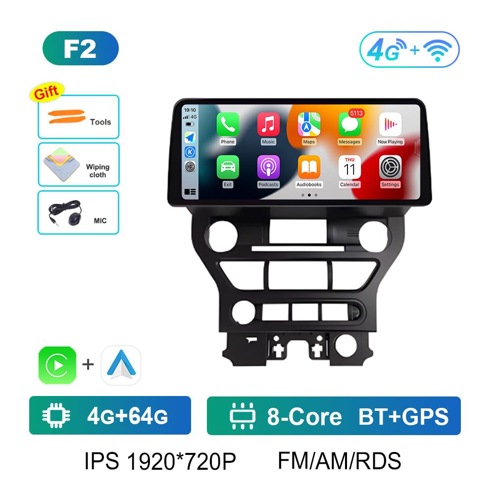 Android Smart System for Ford Mustang 2015 2016 2017 2018 - 2020 Wireless Carplay DSP Stereo Cooling Fan GPS Navigation No 2 Din