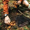 Foldable Mushroom Bag with Adjustable Strap External Storage Pouch for Outdoor Mushroom Collecting Fruit Picking